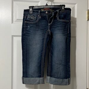 Maurices 3/4 Capri Length Rolled Cuff Crop Jeans Women's